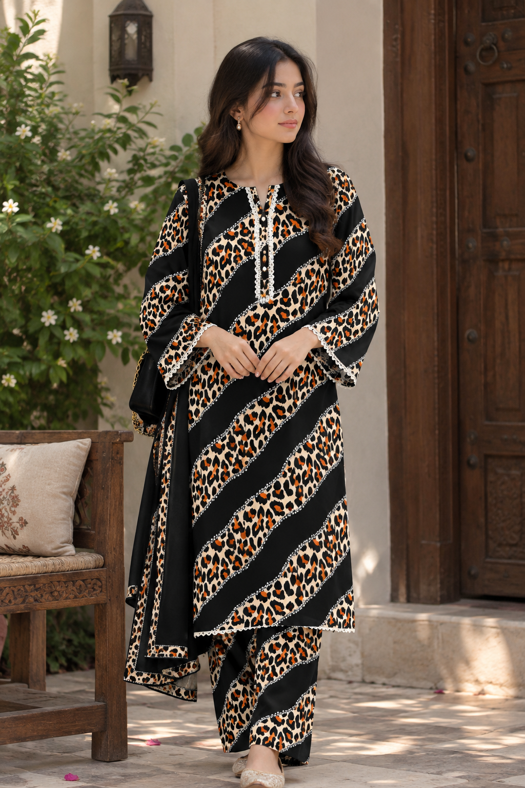 Premium Printed Linen 2-Piece Unstitched Suit