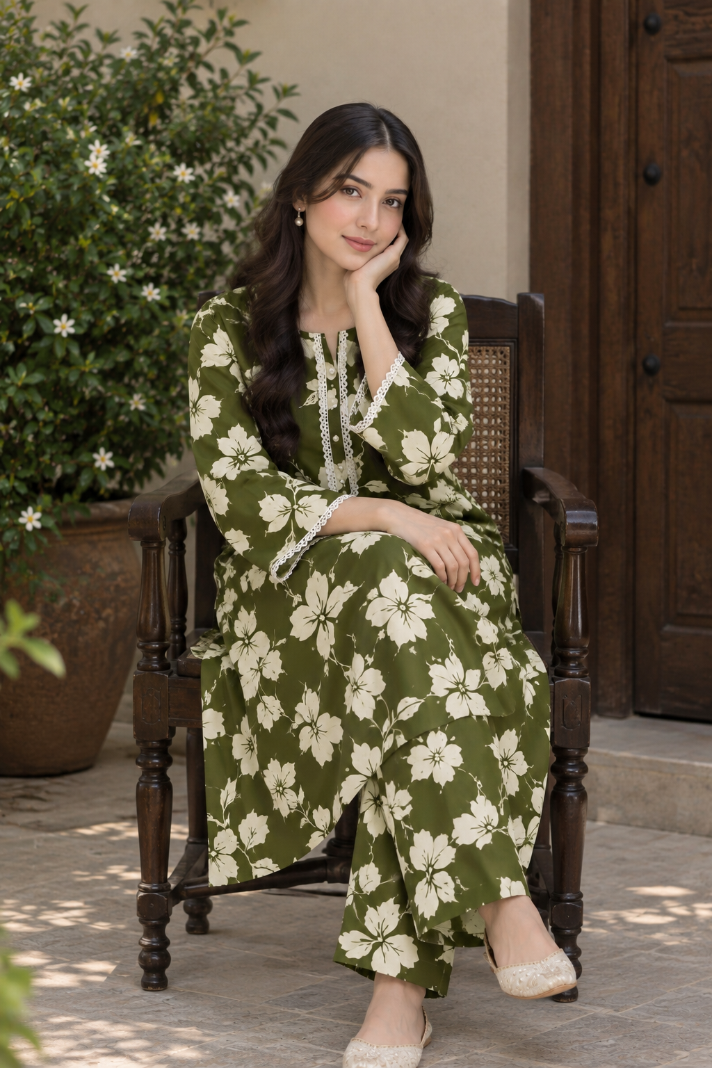 Premium Printed Linen 2-Piece Unstitched Suit