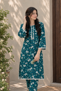 Premium Printed Linen 2-Piece Unstitched Suit